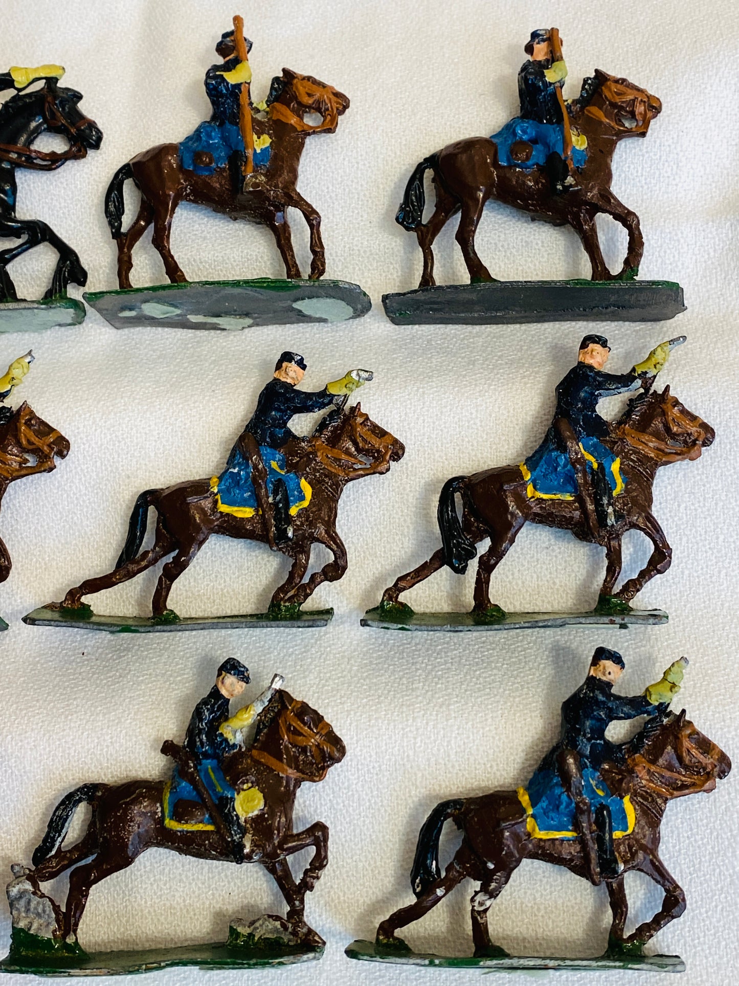 X- 30mm  SAE American Civil War Federal Cavalry Toy Soldiers RESTORATION NEEDED