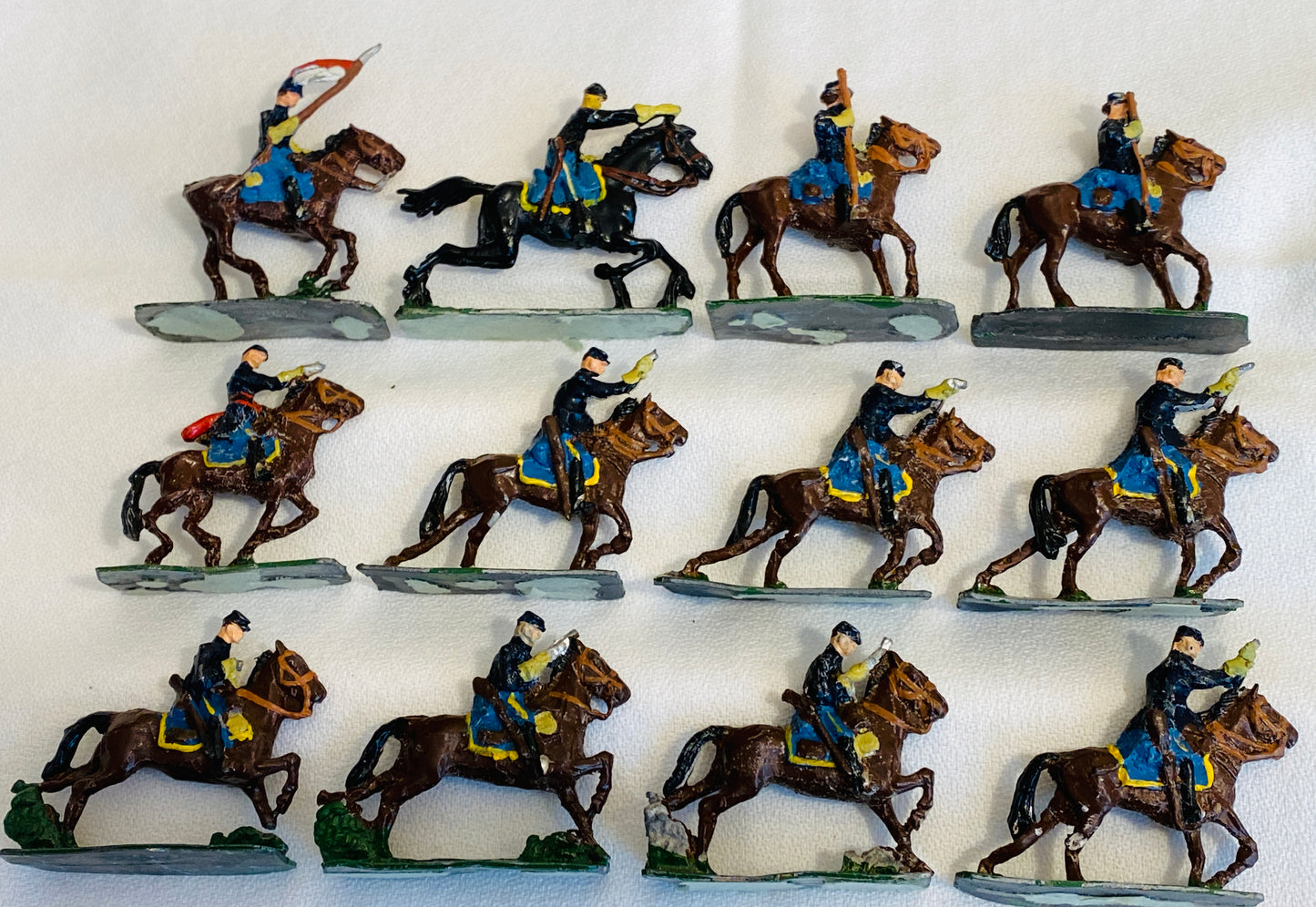 X- 30mm  SAE American Civil War Federal Cavalry Toy Soldiers RESTORATION NEEDED