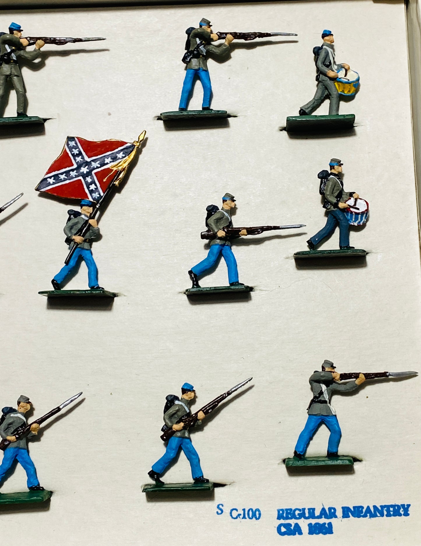 SAE Compatible 30mm ModelToys USA Civil War Confederate Irregular Infantry Soldiers