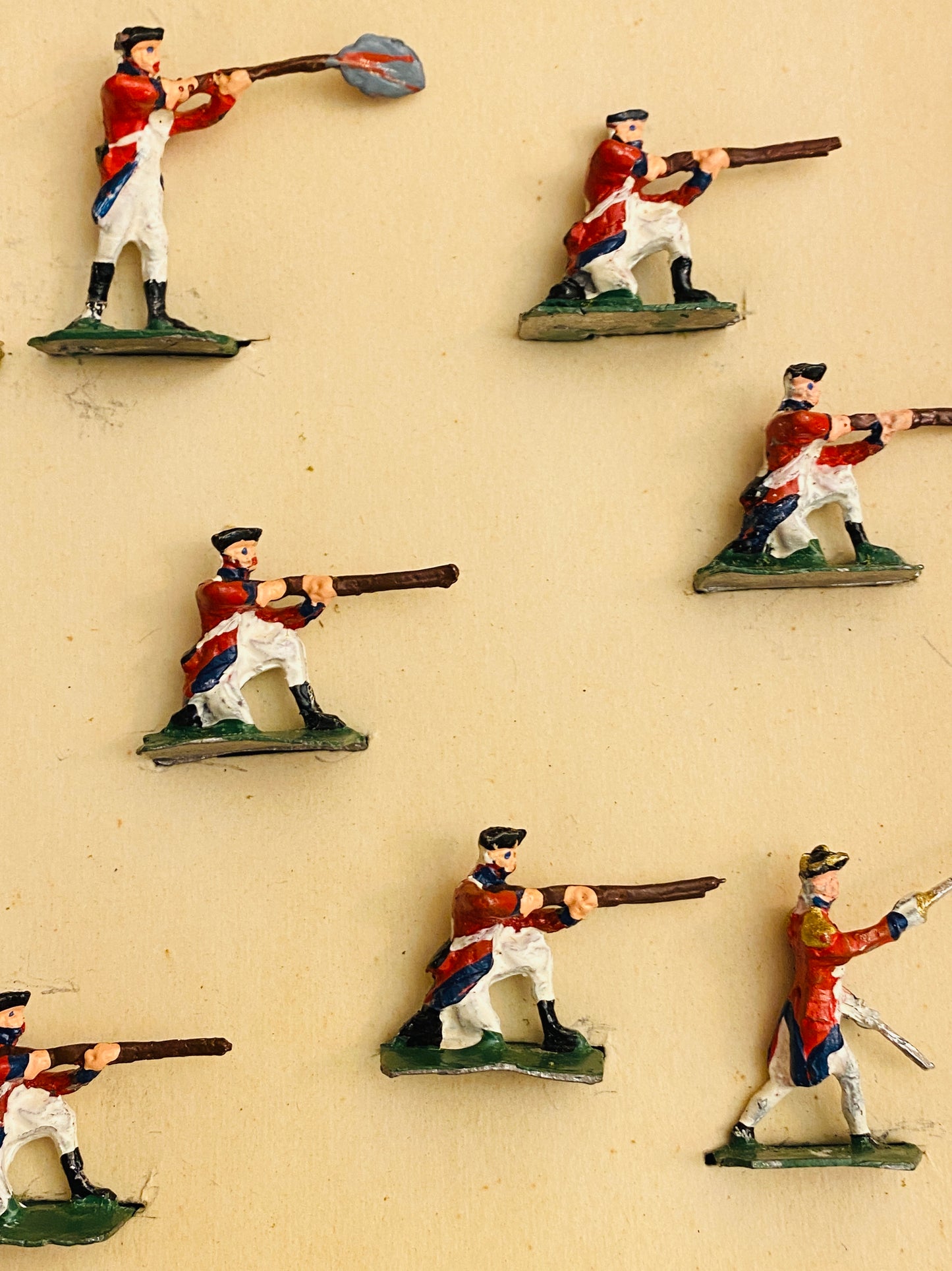 X - SAE 30mm British Line Infantry Firing- American Revolutionary War