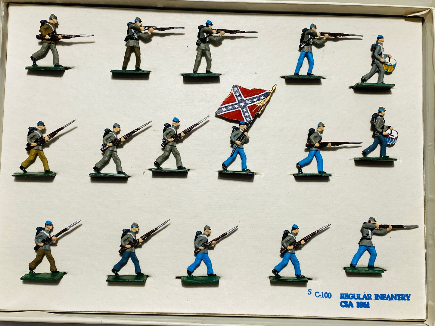 SAE Compatible 30mm ModelToys USA Civil War Confederate Irregular Infantry Soldiers