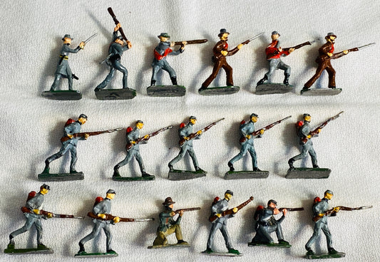 SAE 30mm American Civil War Confederate Infantry Lead Toy Soldiers