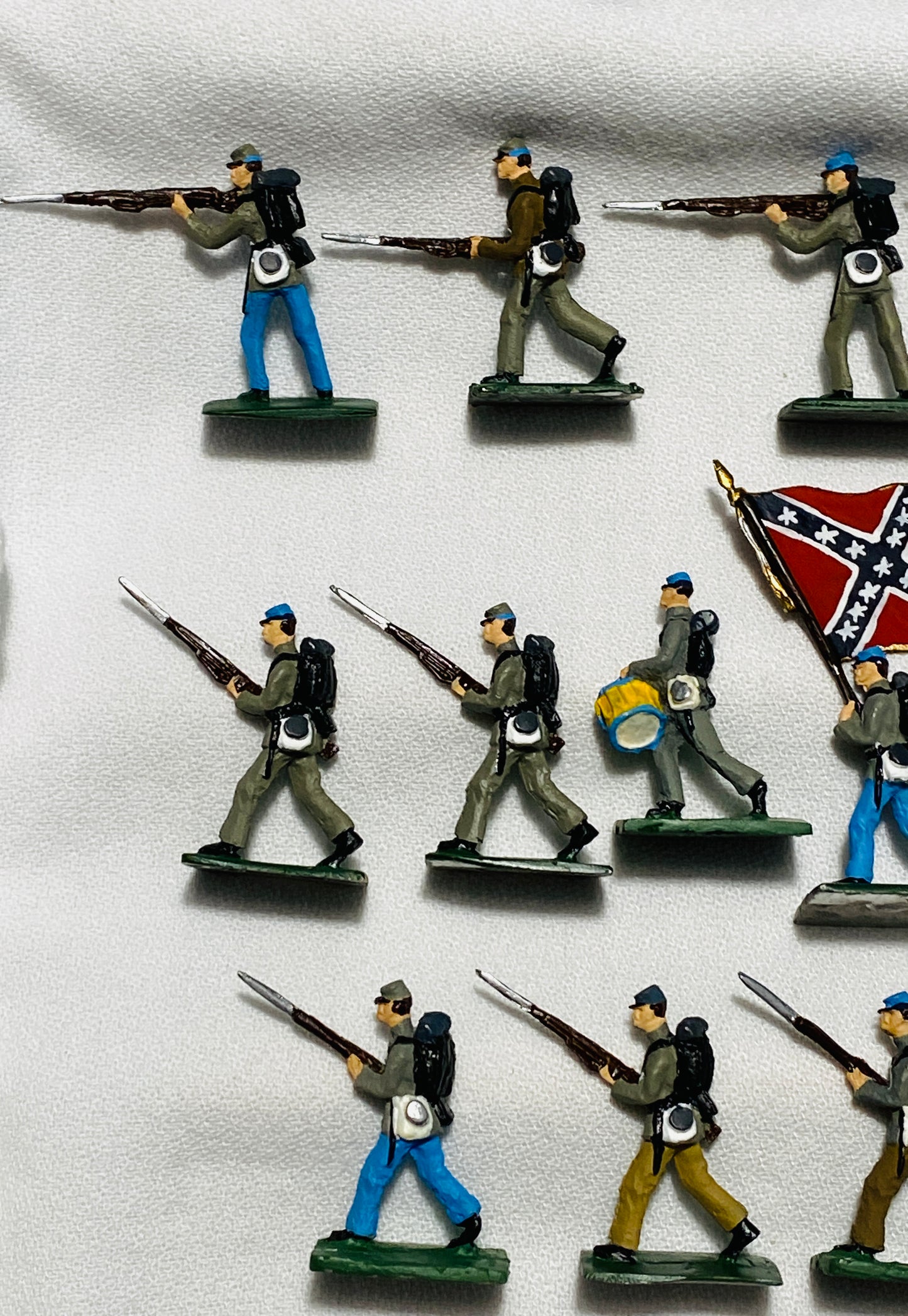 SAE Compatible 30mm ModelToys USA Civil War Confederate Irregular Infantry Soldiers