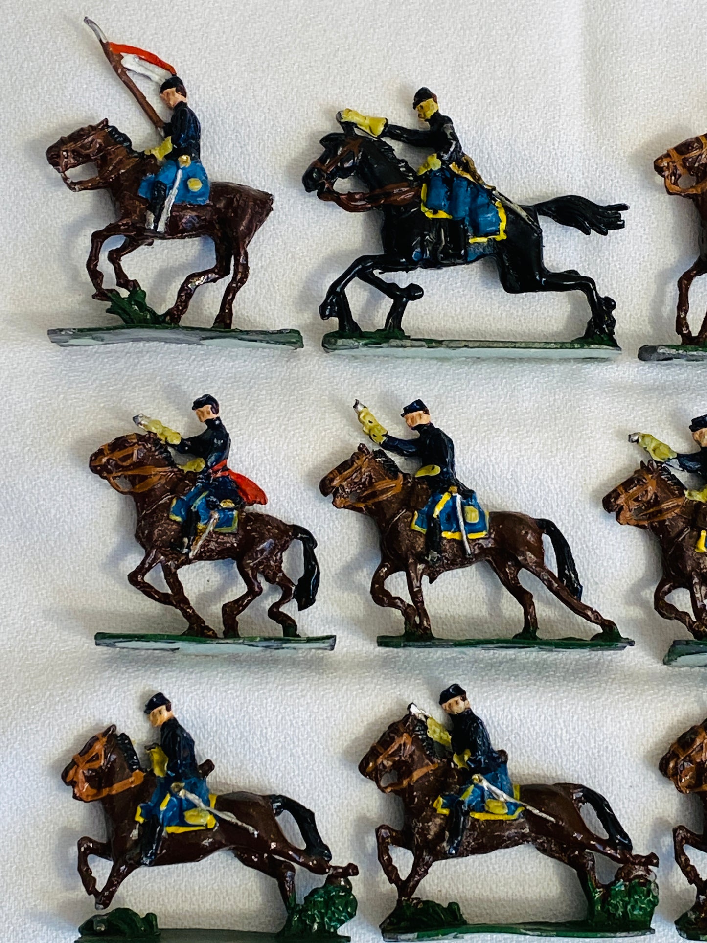 X- 30mm  SAE American Civil War Federal Cavalry Toy Soldiers RESTORATION NEEDED