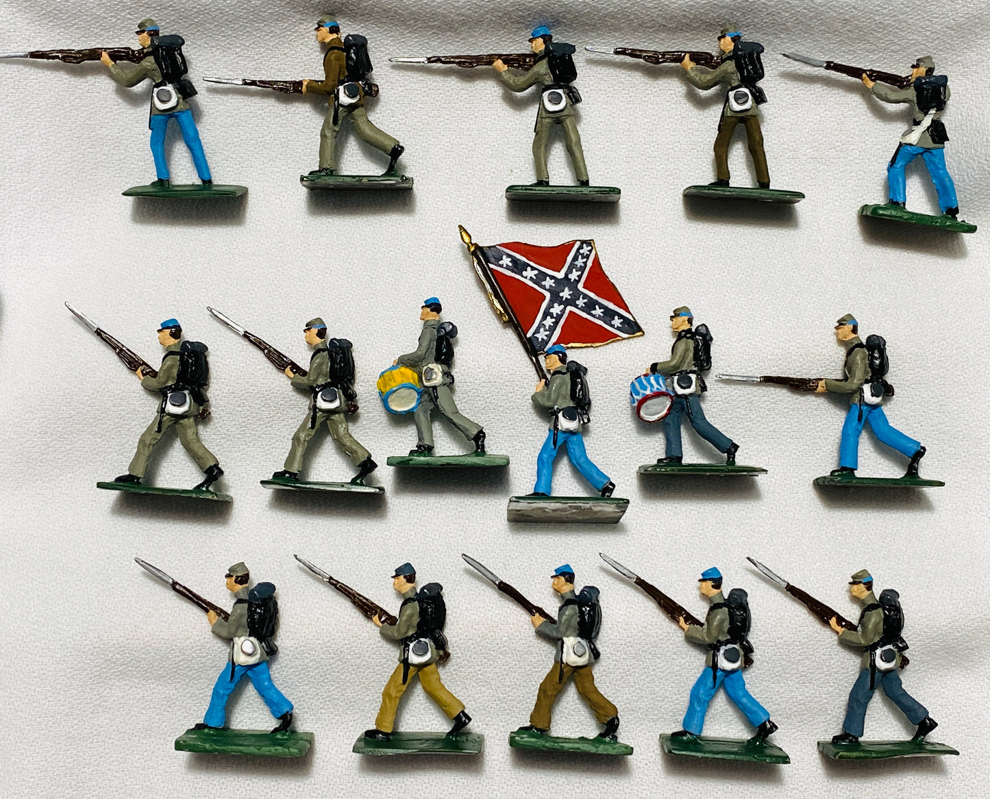 SAE Compatible 30mm ModelToys USA Civil War Confederate Irregular Infantry Soldiers