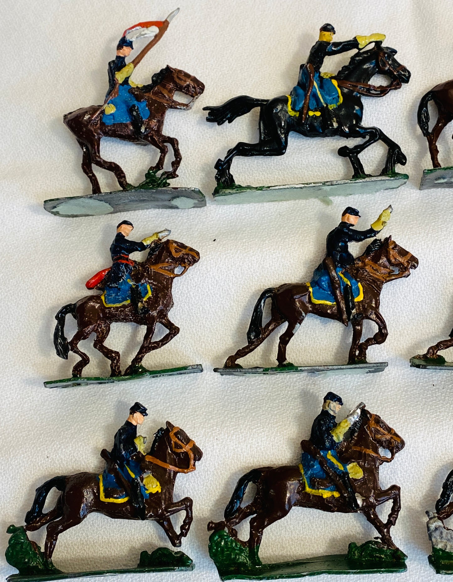 X- 30mm  SAE American Civil War Federal Cavalry Toy Soldiers RESTORATION NEEDED