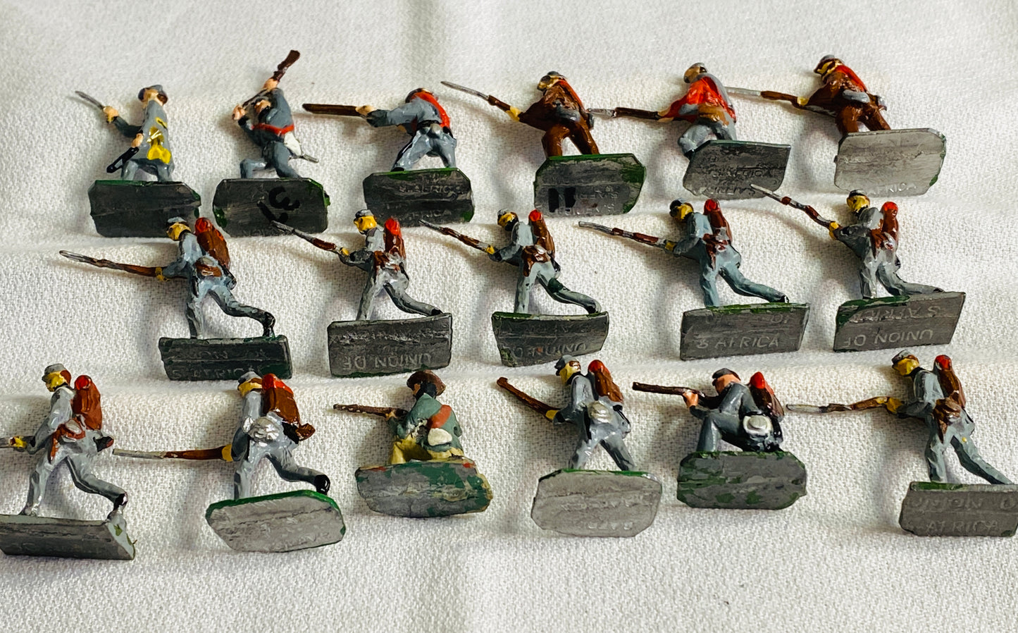 X- SAE 30mm American Civil War Confederate Infantry Lead Toy Soldiers