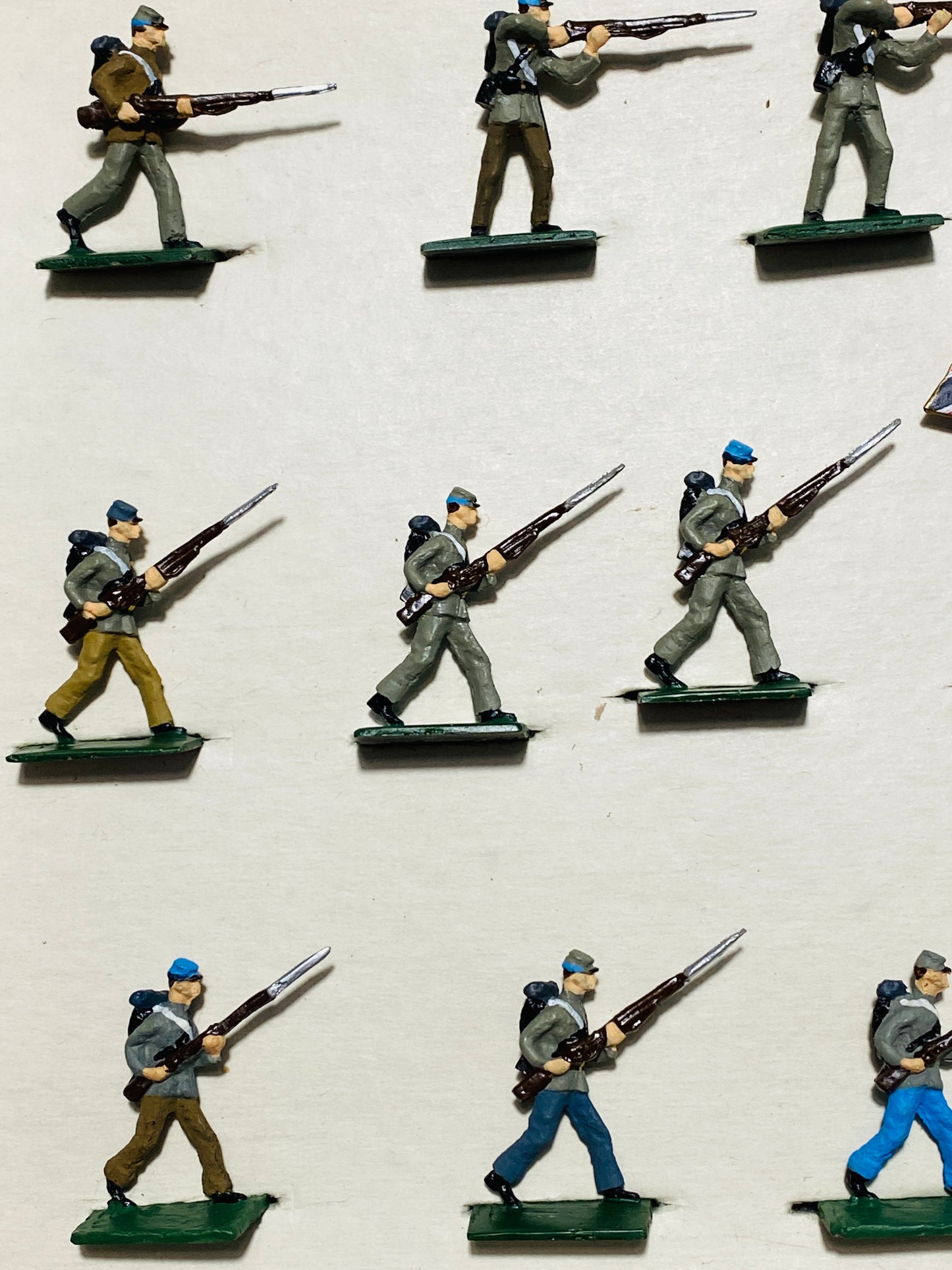 SAE Compatible 30mm ModelToys USA Civil War Confederate Irregular Infantry Soldiers