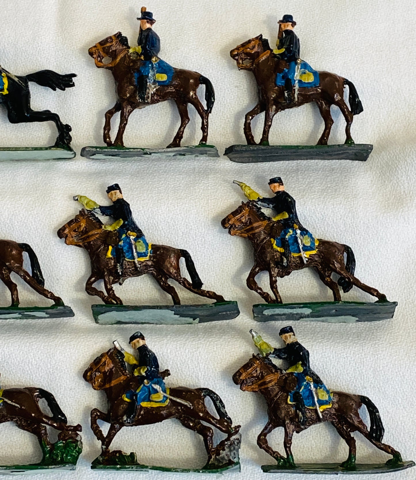 X- 30mm  SAE American Civil War Federal Cavalry Toy Soldiers RESTORATION NEEDED