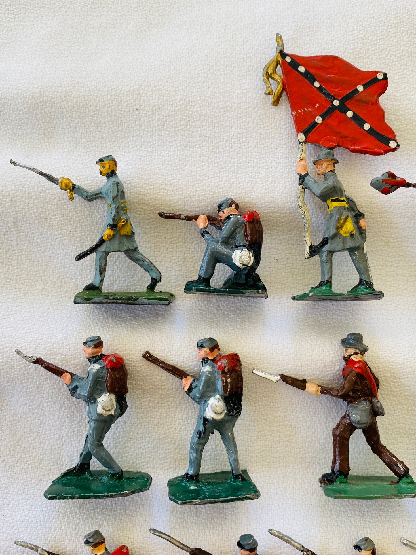 X- SAE 30mm  American Civil War Confederate Infantry Soldiers - Flag