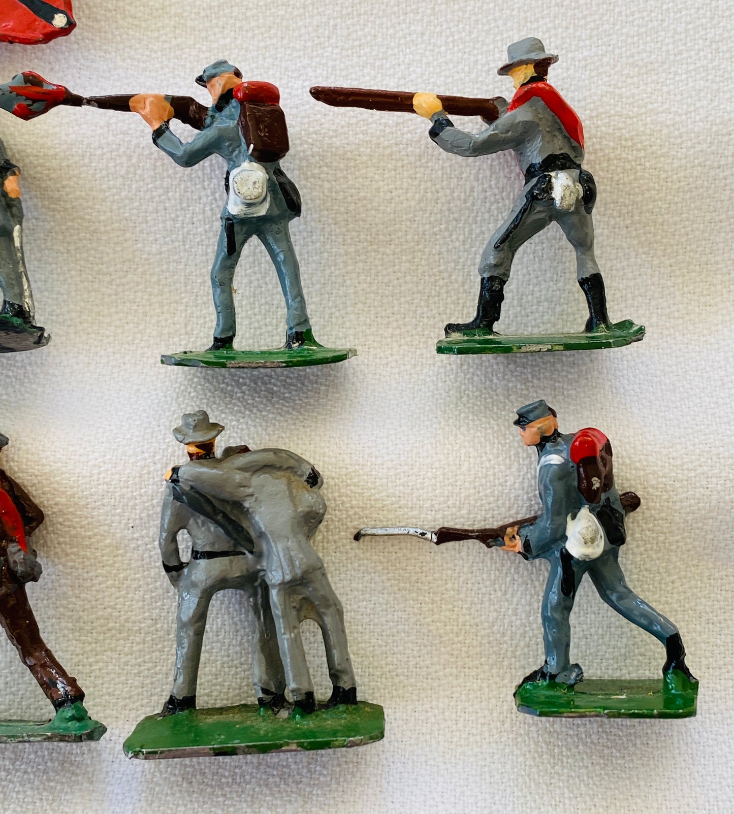 X- SAE 30mm  American Civil War Confederate Infantry Soldiers - Flag