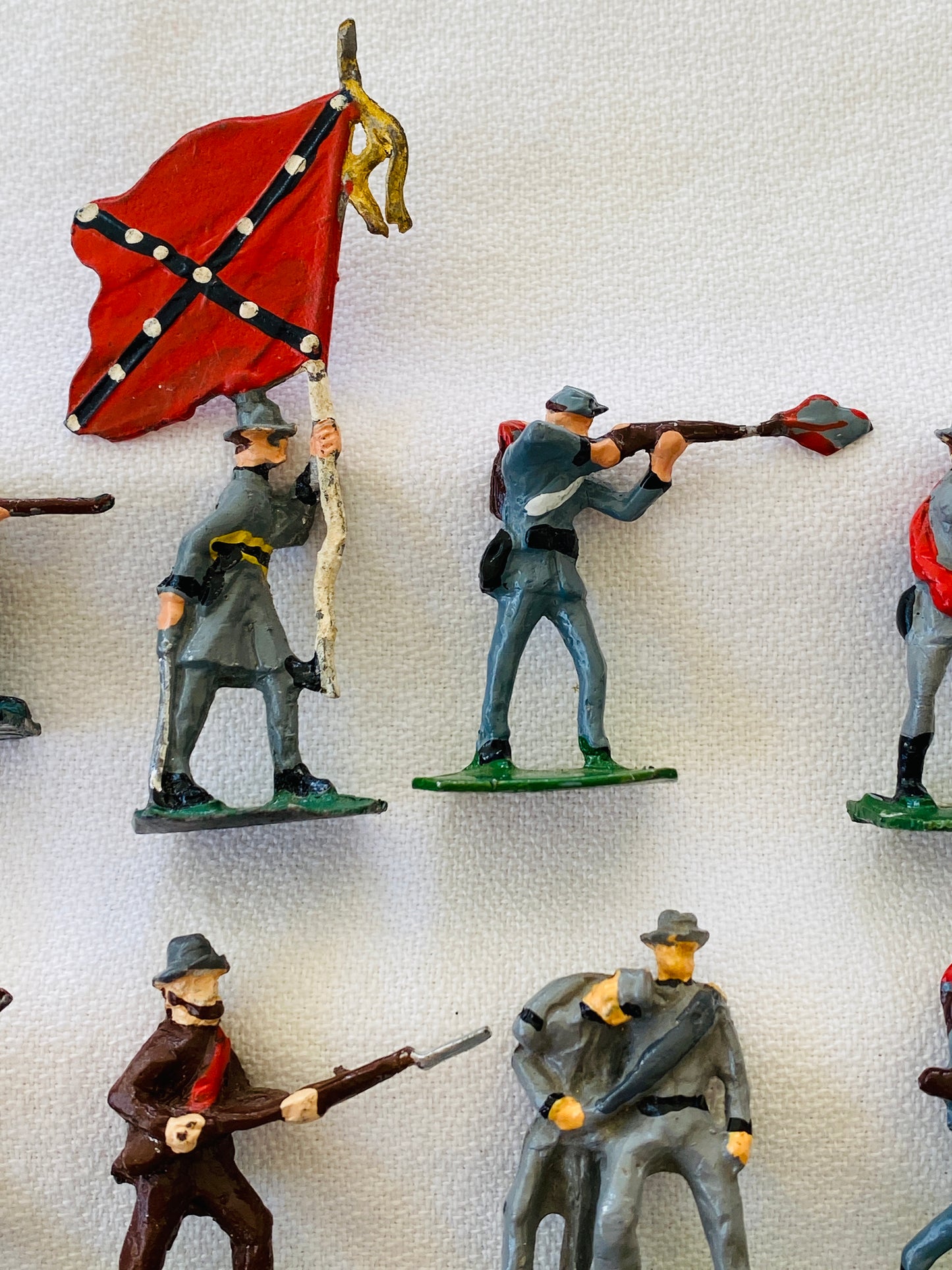 X- SAE 30mm  American Civil War Confederate Infantry Soldiers - Flag