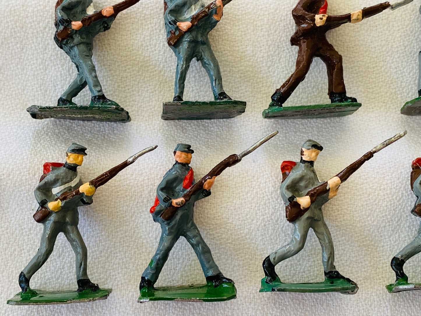 X- SAE 30mm  American Civil War Confederate Infantry Soldiers - Flag