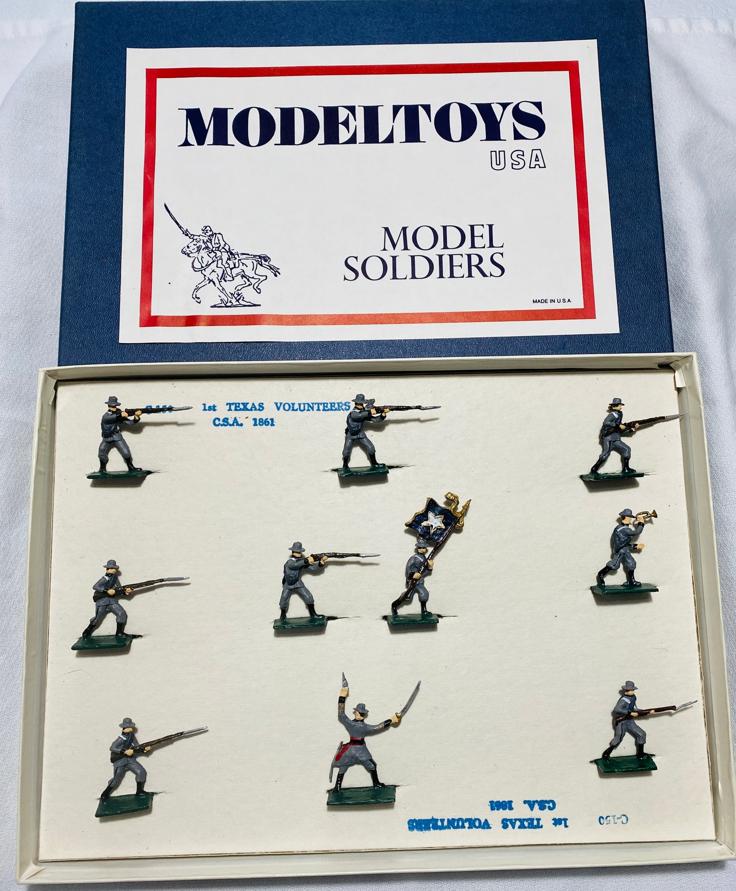 X- SAE Compatible ModelToys USA 30mm MODELTOY American Civil War Confederate TEXAS Infantry 1861