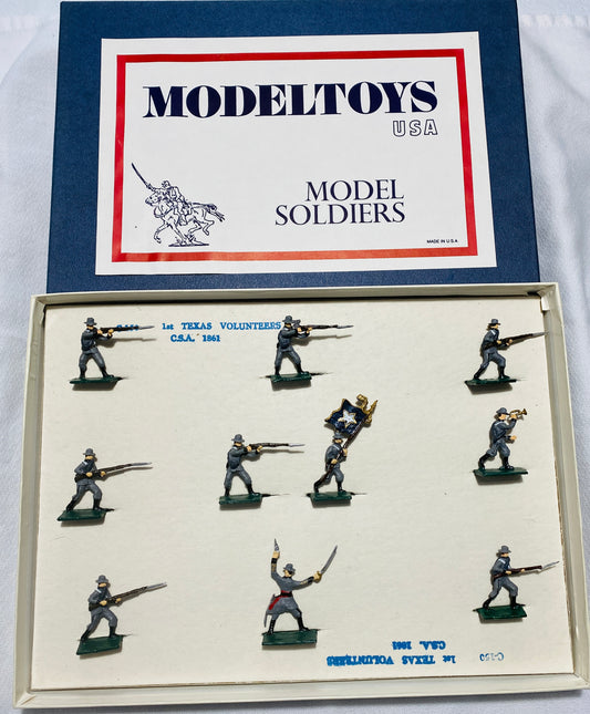 X- SAE Compatible ModelToys USA 30mm MODELTOY American Civil War Confederate TEXAS Infantry 1861